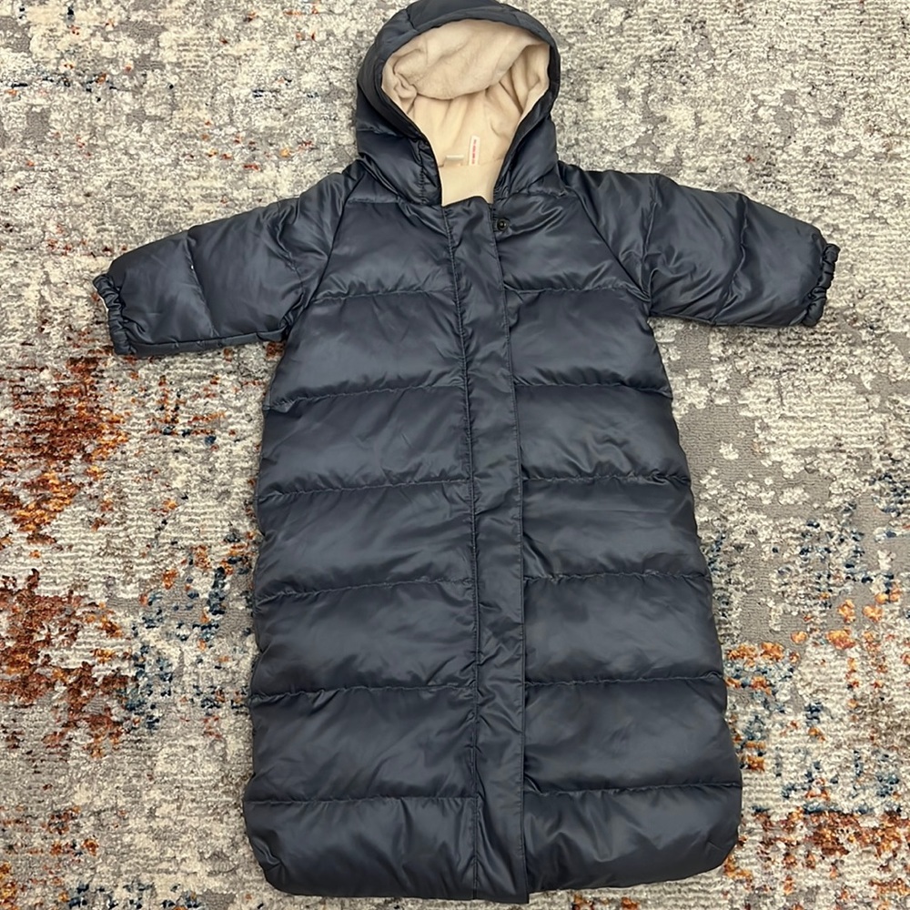 J Crew Baby Snowsuit Grey 3/6 m